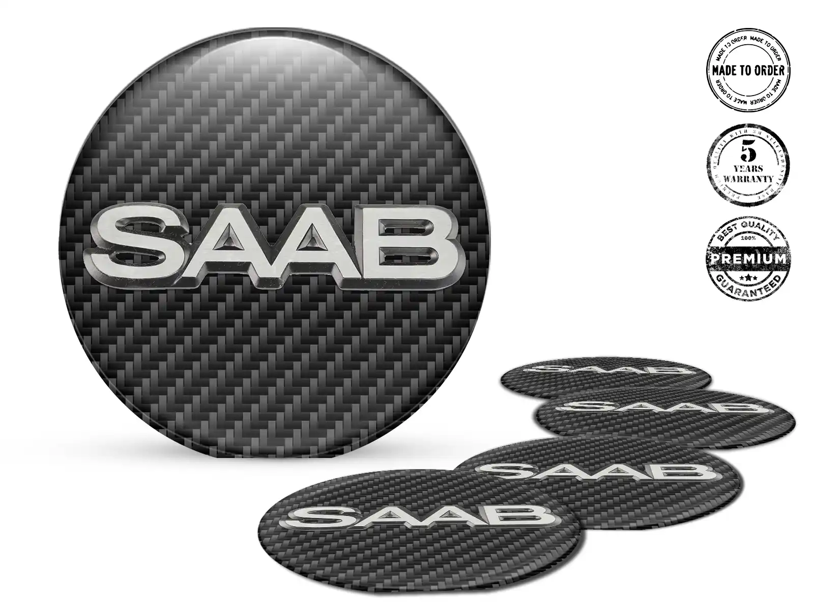 Saab Pegatina de Silicona Logo Calcomanías de Rueda de Lujo